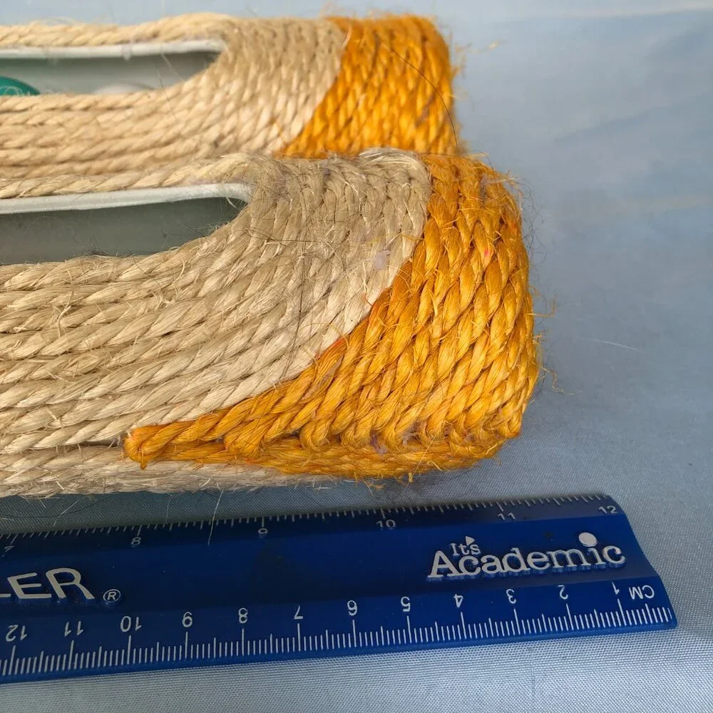 LOT of 2 SISAL ROPE Tube Cat Toys with Plastic Balls #G1
